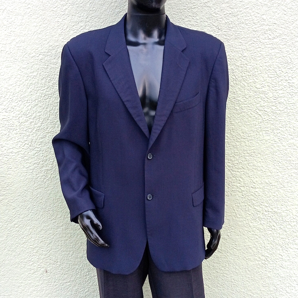 Emanuel By Ungaro Men's Vintage (2) Button Pin Striped Luxury Blazer